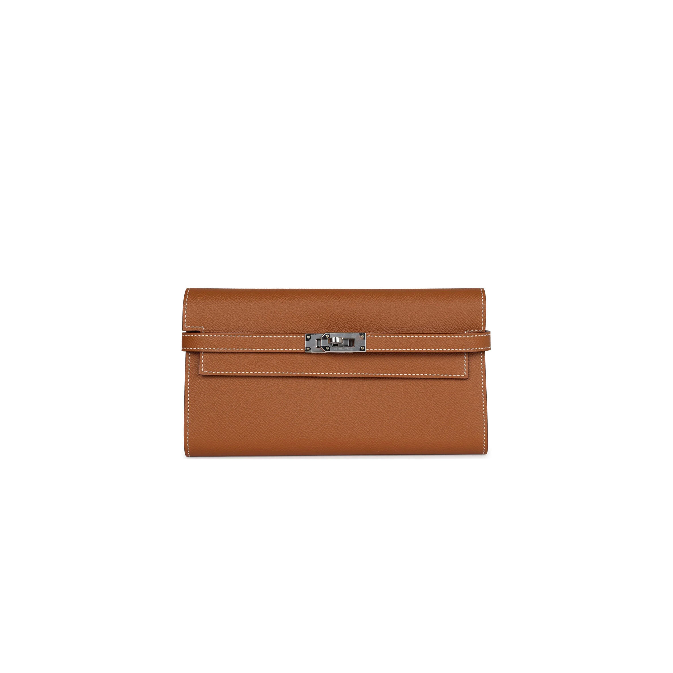 H**me5 master kelly long wallet gold epsom palladium hardware (20*11*2cm)